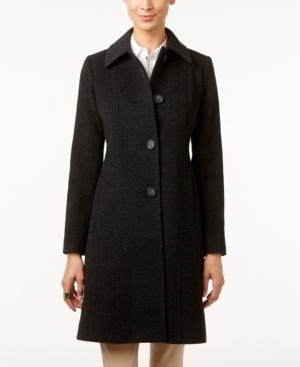 Anne Klein Petite Wool-cashmere Blend Walker Coat, Only At Macy's
