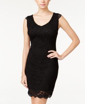 Jump Juniors' Sleeveless Lace Bodycon Dress