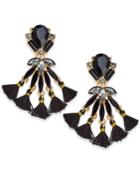 Inc International Concepts Gold-tone Stone & Tassel Drop Earrings, Created For Macy's