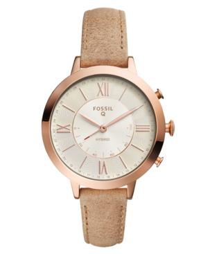 Fossil Q Women's Jacqueline Nude Leather Strap Hybrid Smart Watch 36mm