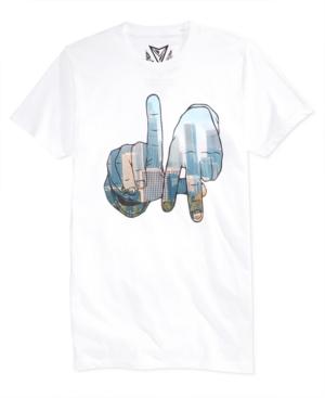 Univibe Men's La Hands Skyline Graphic-print T-shirt