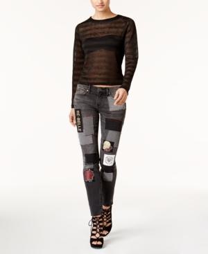 True Religion Halle Patched Super-skinny Jeans