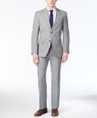 Tommy Hilfiger Men's Slim-fit Light Gray Sharkskin Suit