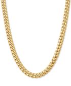 Curb Link 24 Chain Necklace In 10k Gold
