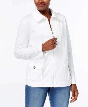 Karen Scott French Terry Active Jacket, Created For Macy's