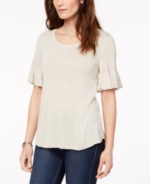 Style & Co Scoop-neck Bell-sleeve Sweater, Created For Macy's