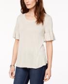Style & Co Scoop-neck Bell-sleeve Sweater, Created For Macy's