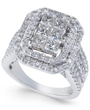 Diamond Engagement Ring (3 Ct. T.w.) In 14k White Gold