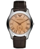 Emporio Armani Watch, Dark Brown Croco Leather Strap 43mm Ar1704