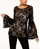 Inc International Concepts Lace Bell-sleeve Top, Created For Macy's