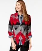 American Living Southwestern-print Cardigan Sweater, Only At Macy's