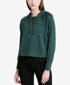 Calvin Klein Performance Marled Hooded Cropped Sweater