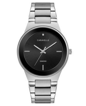 Caravelle New York By Bulova Men's Diamond-accent Stainless Steel Bracelet Watch 40mm