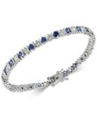 Giani Bernini Cubic Zirconia Sapphire Tennis Bracelet In Sterling Silver, Created For Macy's