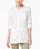 Calvin Klein Jeans Three-quarter-sleeve Button-front Shirt