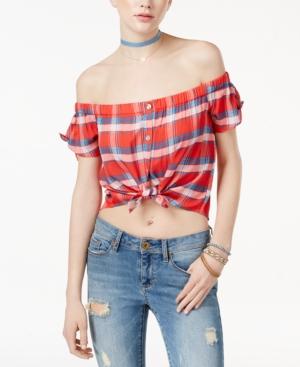 American Rag Juniors' Off-the-shoulder Crop Top, Only At Macy's