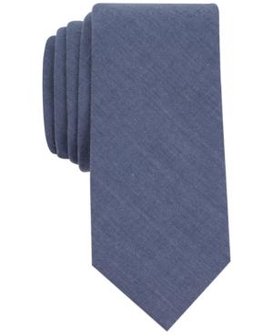 Bar Iii Men's Chambray Solid Skinny Tie, Only At Macy's