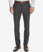Boss Men's Slim-fit Plaid Virgin Wool Dress Pants