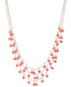 Anne Klein Gold-tone Shaky Bead Layer Necklace