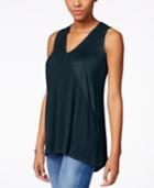 Style & Co. Faux Suede High Low Tank Top, Only At Macy's