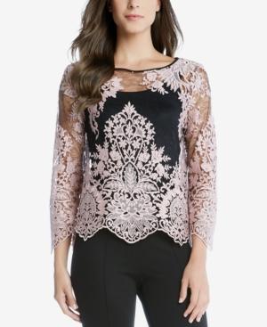 Karen Kane Embroidered Lace Top