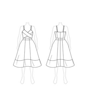 Customize: Switch To Petti Length - Fame And Partners Empire-waist Petti-length Dress With Front Cutout