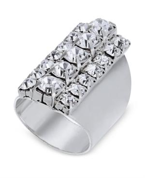 Thalia Sodi Silver-tone Crystal Statement Ring, Only At Macy's