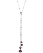 Jenny Packham Hematite-tone Pave & Stone 19-21 Lariat Necklace