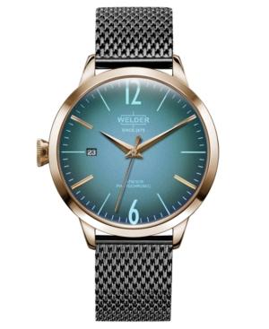 Welder Women's Gunmetal Stainless Steel Mesh Bracelet Watch 38mm