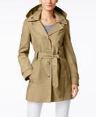London Fog Snap-button Hooded Trench Coat