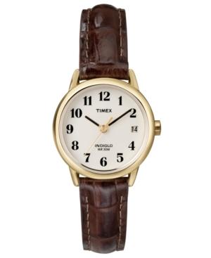 Timex Watch, Women's Brown Leather Strap T20071um