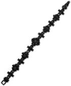 Marchesa Jet-tone Stone Cluster Link Bracelet