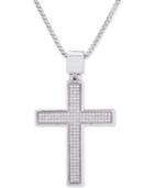 Men's Diamond Cross Pendant Necklace (1/2 Ct. T.w.) In Sterling Silver