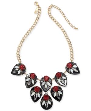 I.n.c. Gold-tone Multi-stone Statement Necklace, 18 + 3 Extender, Created For Macy's
