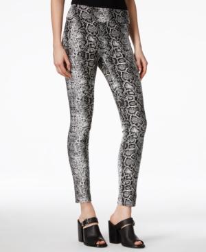 Bar Iii Pull-on Python-print Leggings