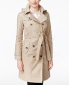London Fog Petite Hooded All-weather Trench Coat