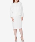 Tahari Asl Plus Size Embellished Skirt Suit