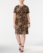 Calvin Klein Plus Size Leopard-print Shift Dress