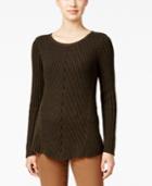 Style & Co. Petite Ribbed Crew-neck Sweater, Only At Macy's