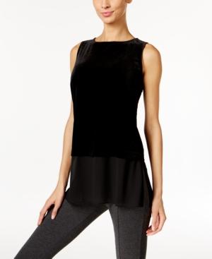 Alfani Petite Velvet Layered-look Top, Only At Macy's