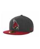 New Era Ball State Cardinals 2 Tone Graphite And Team Color 59fifty Cap