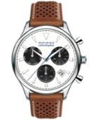 Movado Men's Swiss Chronograph Heritage Series Calendoplan Cognac Leather Strap Watch 43mm 3650008