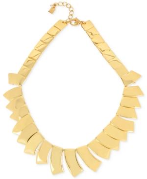 Robert Lee Morris Soho Gold-tone Sculptural Geometric Collar Necklace