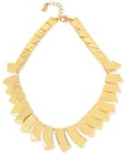 Robert Lee Morris Soho Gold-tone Sculptural Geometric Collar Necklace
