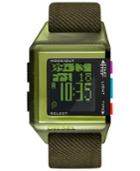 Diesel Men's 40th Anniversary Tipps Digital Olive Canvas Strap Watch 39x59mm, Created For Macy's - Limited Edition