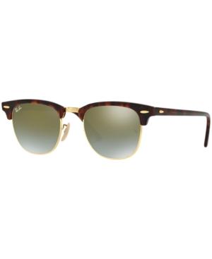 Ray-ban Clubmaster Gradient Mirrored Sunglasses, Rb3016 49