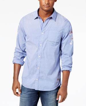 Buffalo David Bitton Men's Striped Graphic-print Shirt