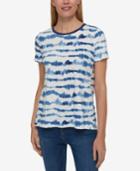 Tommy Hilfiger Printed Split-back T-shirt, Only At Macy's