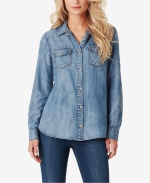 Jessica Simpson Juniors' Petunia Grommet Button-up Shirt