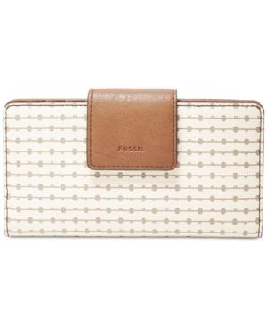 Fossil Emma Printed Leather Rfid Tab Wallet